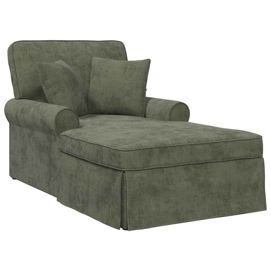 Chaise Lounge met Rok met kussen Groen 157 x 91 x 91 cm ARES