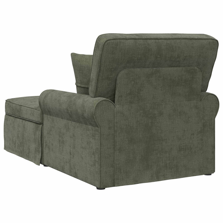 Chaise Lounge met Rok met kussen Groen 157 x 91 x 91 cm ARES