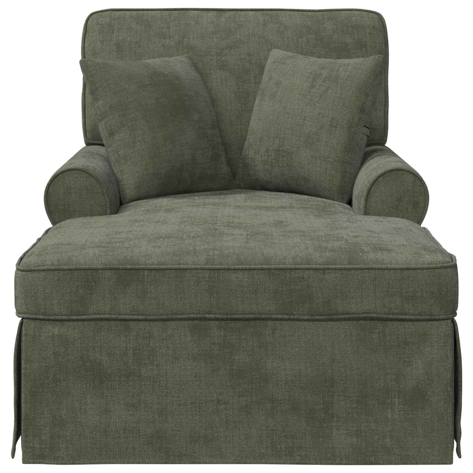 Chaise Lounge met Rok met kussen Groen 157 x 91 x 91 cm ARES