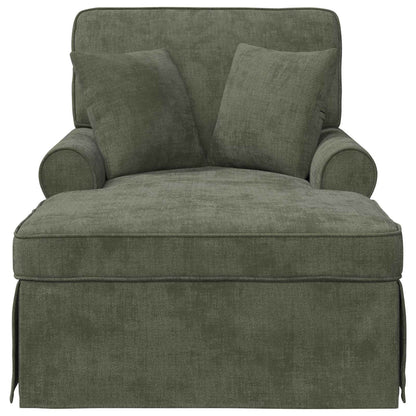 Chaise Lounge met Rok met kussen Groen 157 x 91 x 91 cm ARES