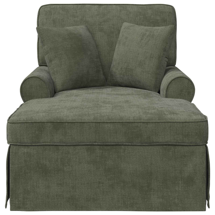 Chaise Lounge met Rok met kussen Groen 157 x 91 x 91 cm ARES
