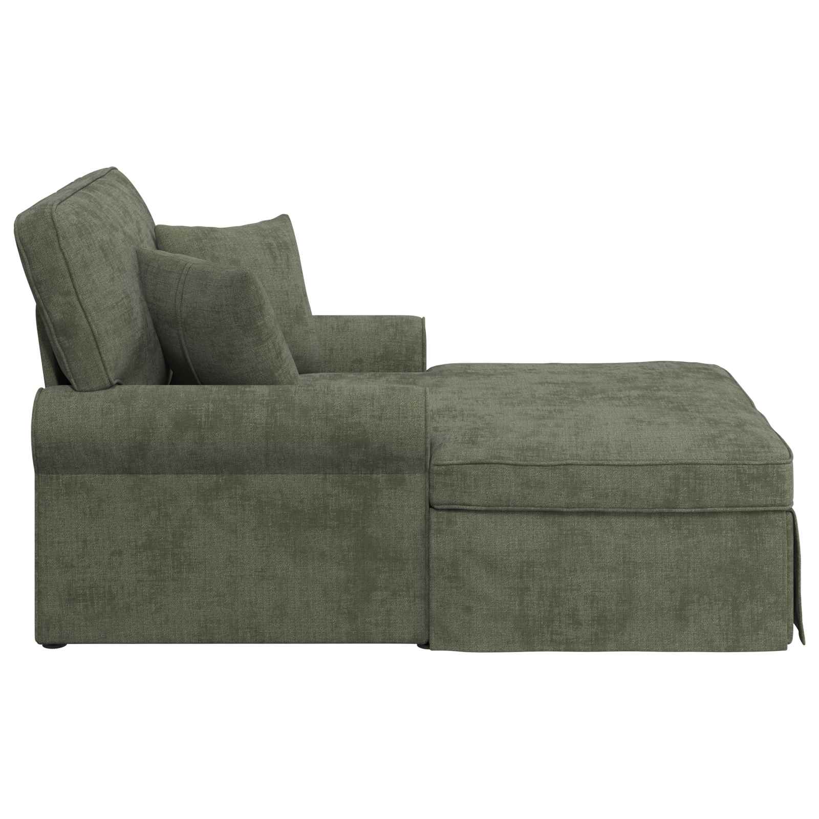 Chaise Lounge met Rok met kussen Groen 157 x 91 x 91 cm ARES