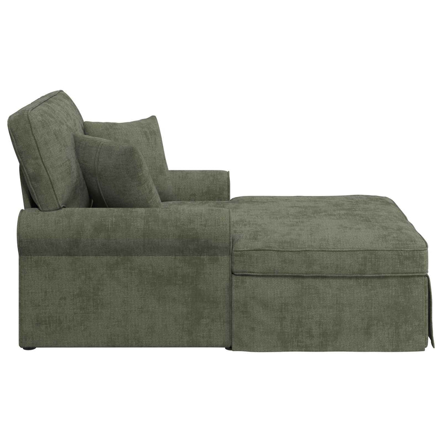 Chaise Lounge met Rok met kussen Groen 157 x 91 x 91 cm ARES
