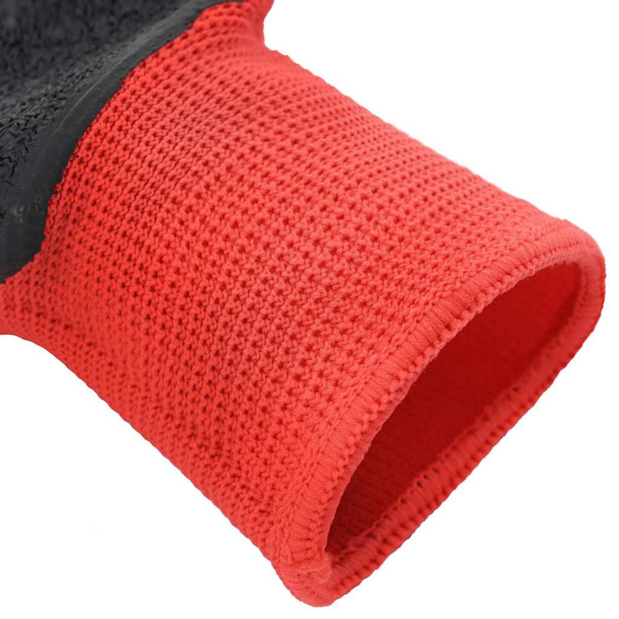 Werkhandschoenen 24 pcs Rood en Zwart 7 / S Latexcoating