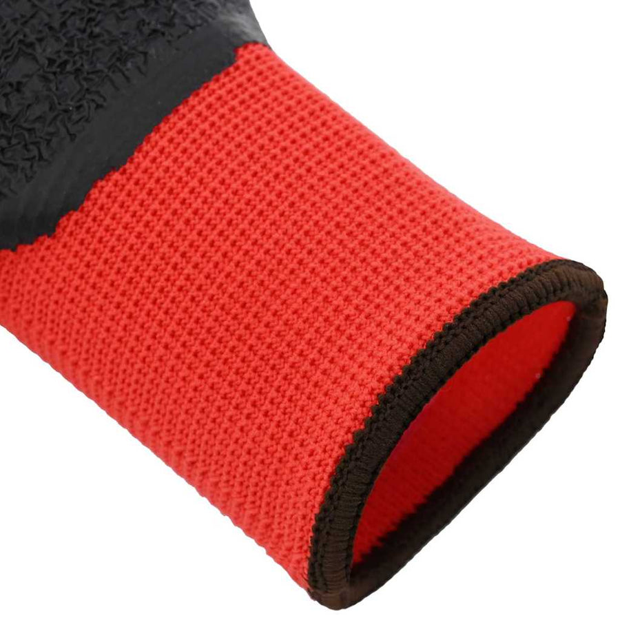Werkhandschoenen 24 pcs Rood en Zwart 8 / m Latexcoating