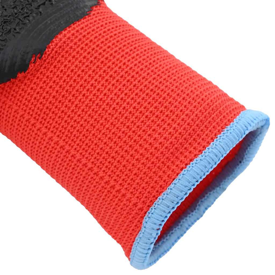 Werkhandschoenen 24 pcs Rood en Zwart 9 / l Latexcoating