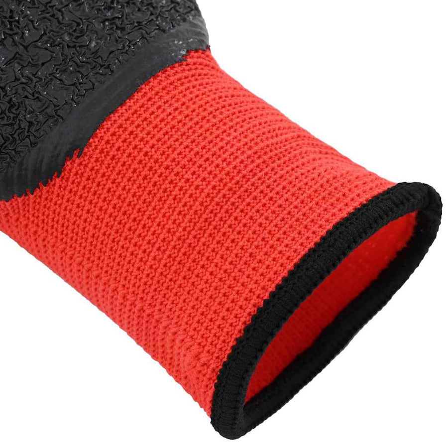 Werkhandschoenen 12 pcs Rood en Zwart 10 / xl Latexcoating