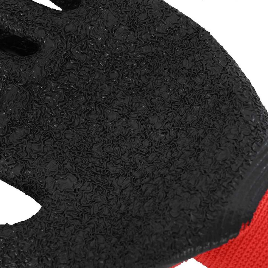 Werkhandschoenen 12 pcs Rood en Zwart 11 / XXL Latexcoating