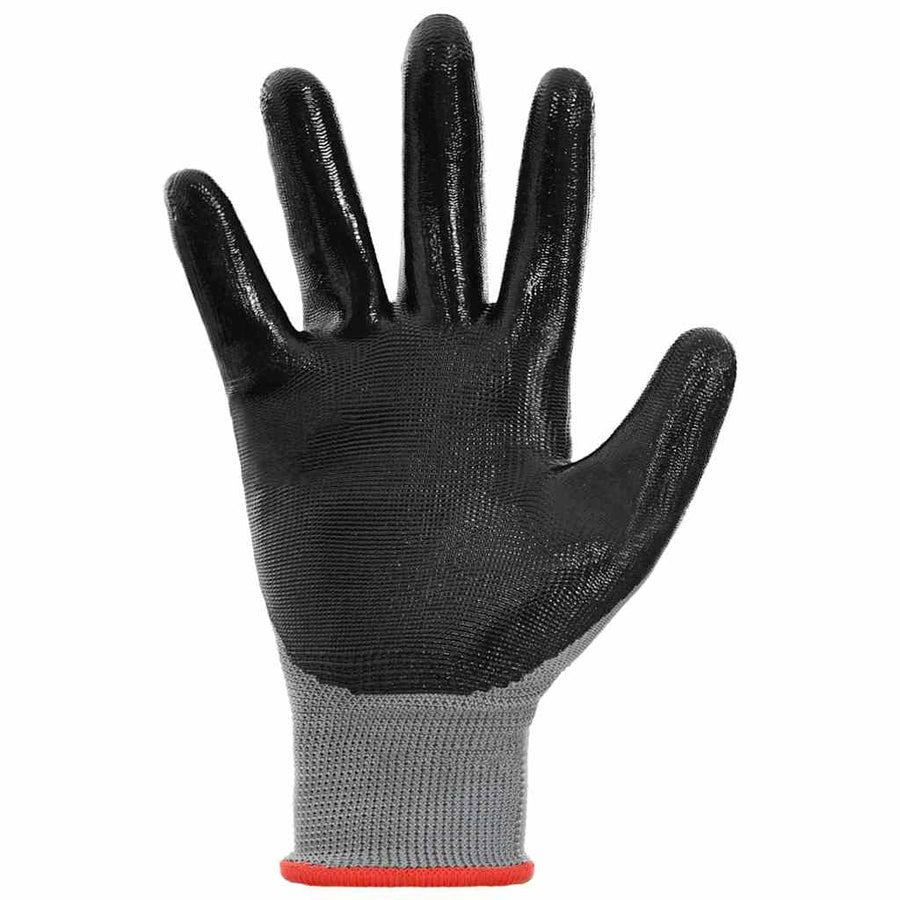 Werkhandschoenen 24 pcs Grijs en zwart 7 / S Polyester