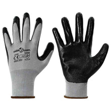 Werkhandschoenen 12 pcs Grijs en zwart 8 / m Polyester