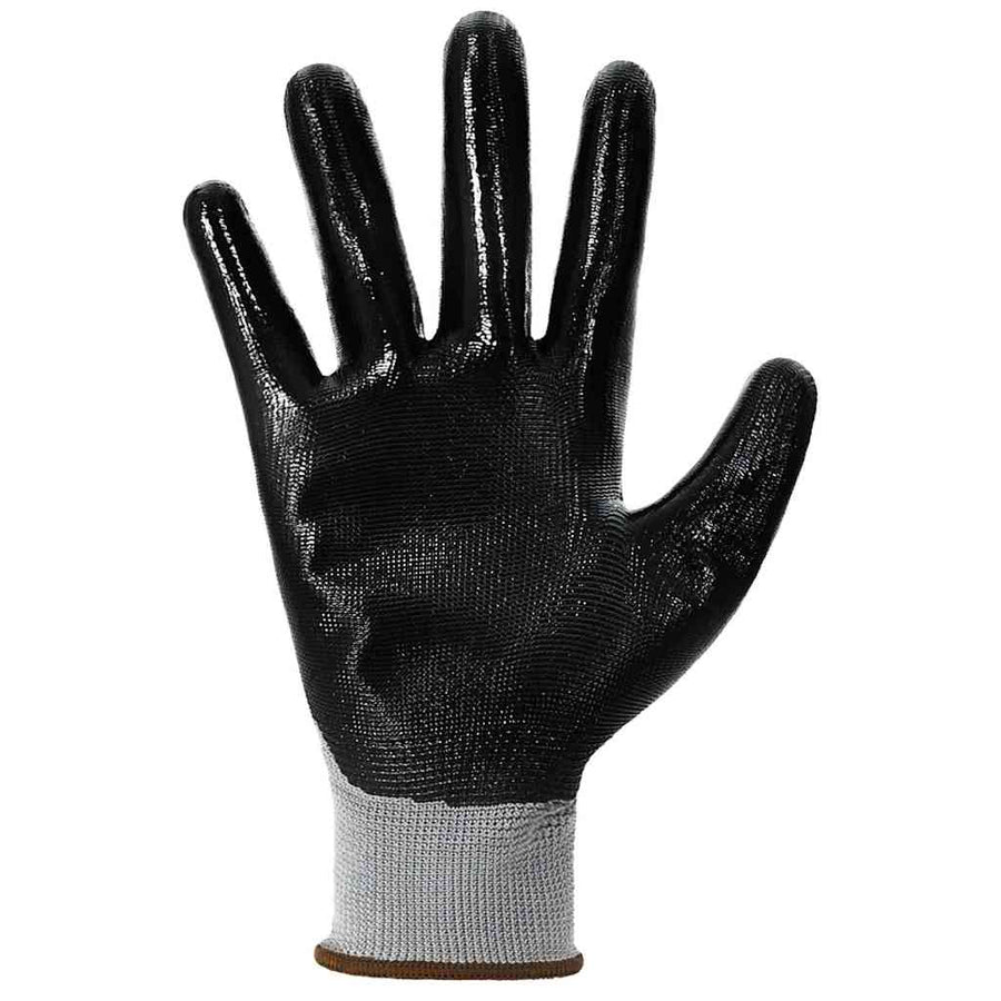 Werkhandschoenen 12 pcs Grijs en zwart 8 / m Polyester