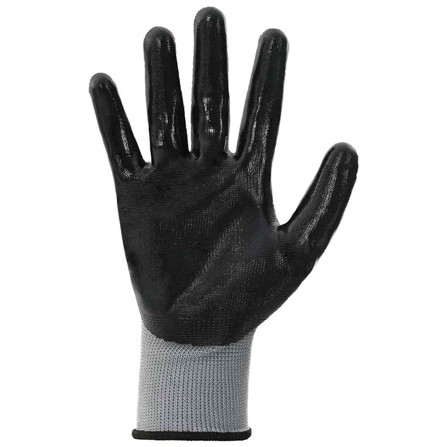 Werkhandschoenen 24 pcs Grijs en zwart 10 / xl Polyester