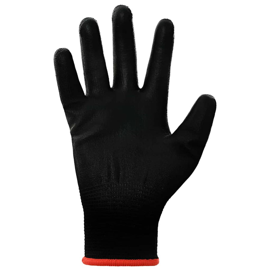 Werkhandschoenen 12 pcs Zwart 7 / S Polyester