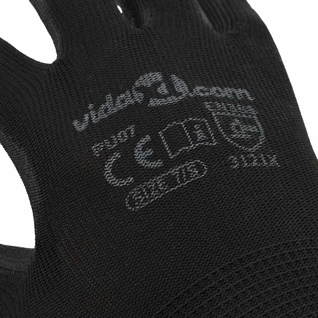 Werkhandschoenen 24 pcs Zwart 7 / S Polyester