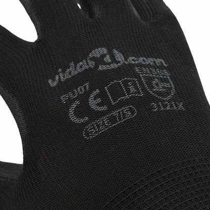 Werkhandschoenen 24 pcs Zwart 7 / S Polyester