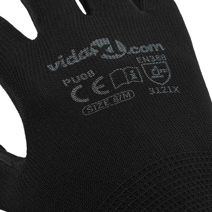 Werkhandschoenen 24 pcs Zwart 8 / m Polyester