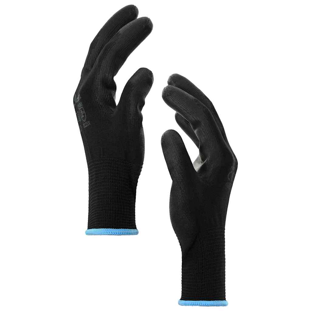 Werkhandschoenen 12 pcs Zwart 9 / l Polyester