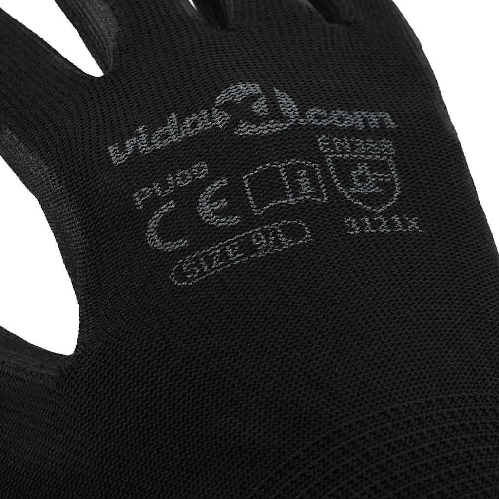 Werkhandschoenen 24 pcs Zwart 9 / l Polyester