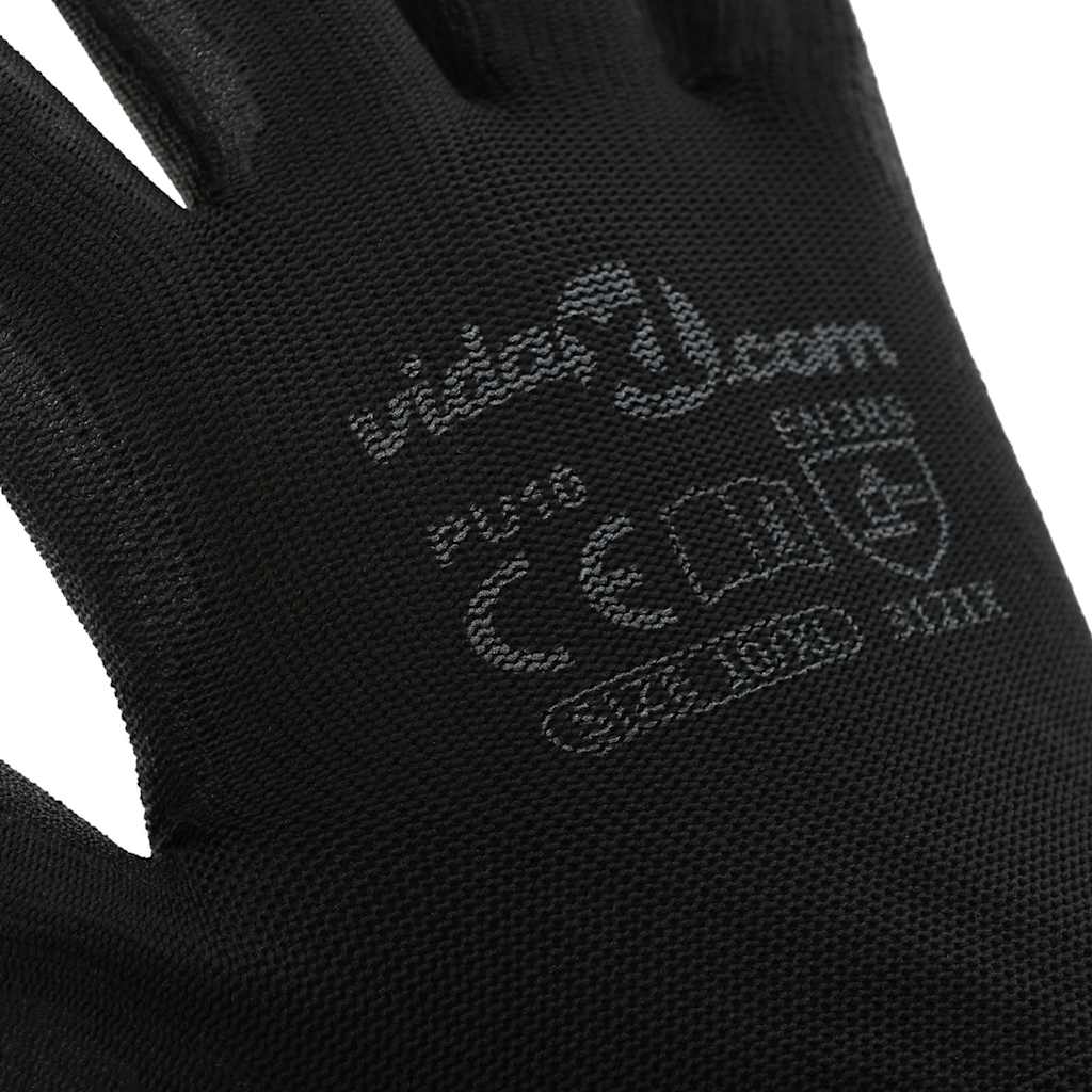 Werkhandschoenen 12 pcs Zwart 10 / xl Polyester