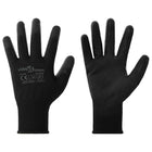 Werkhandschoenen polyester zwart 12 paar