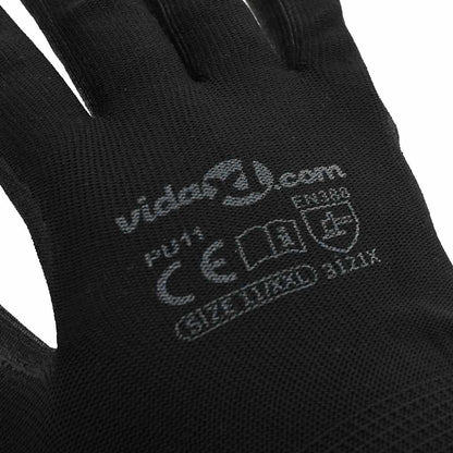 Werkhandschoenen 24 pcs Zwart 11 / XXL Polyester