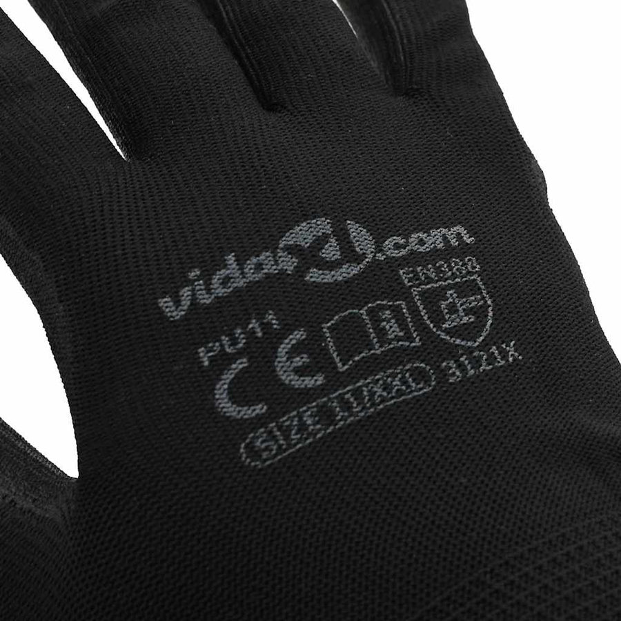 Werkhandschoenen 24 pcs Zwart 11 / XXL Polyester