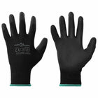 Work Gloves 24 pcs Black 11 / XXL Polyester
