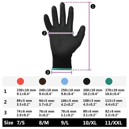 Werkhandschoenen 24 pcs Zwart 11 / XXL Polyester