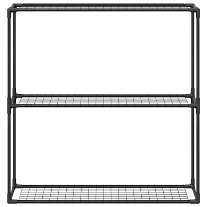 3-laags plantenstandaard Zwart 100 x 32 x 102 cm Staal