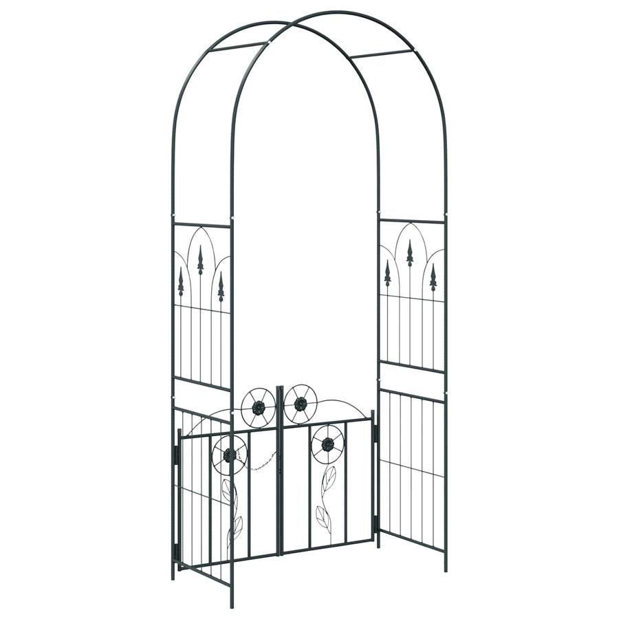 Tuin Boog Effen Zwart 102 x 50 x 218 cm