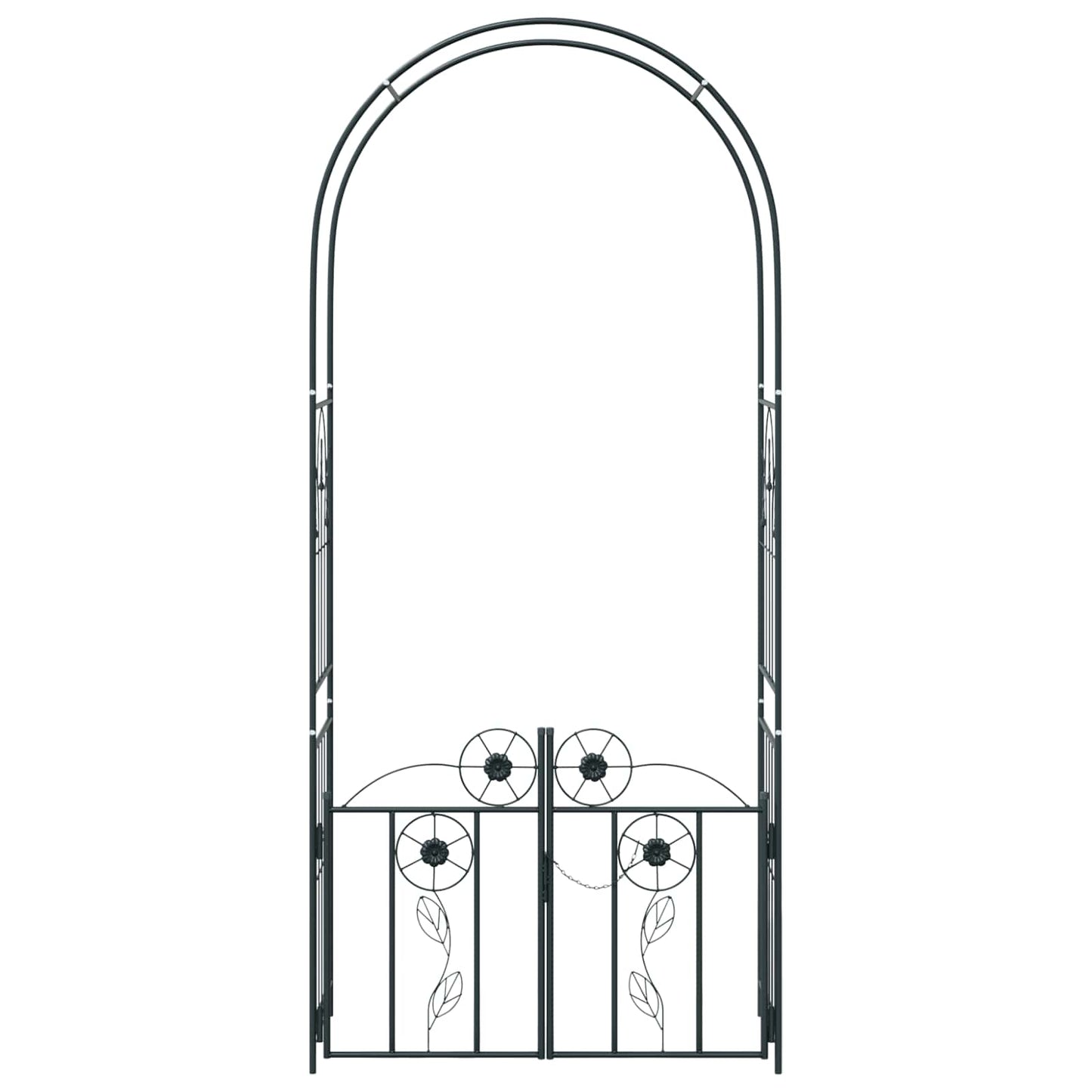 Tuin Boog Effen Zwart 102 x 50 x 218 cm