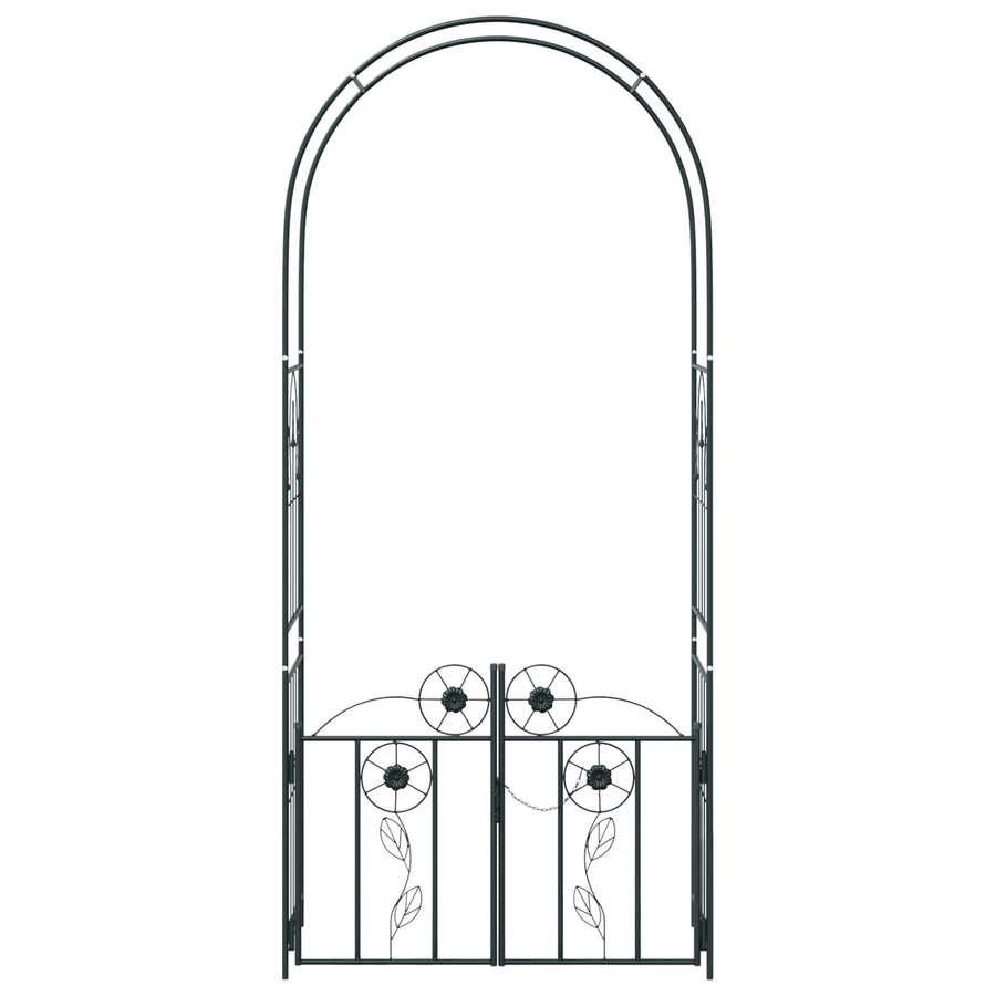 Tuin Boog Effen Zwart 102 x 50 x 218 cm
