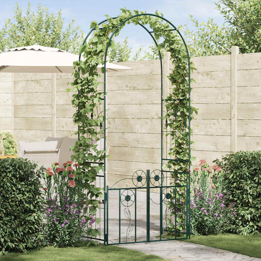 Tuin Boog Effen Groen 102 x 50 x 218 cm