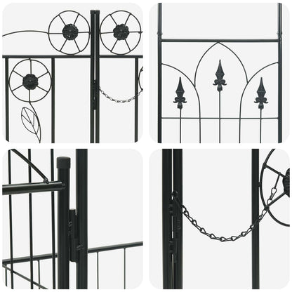 Tuin Boog Effen Zwart 203 x 50 x 218 cm