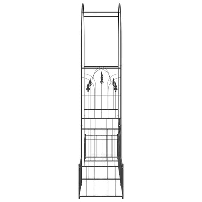 Tuin Boog Effen Zwart 203 x 50 x 218 cm