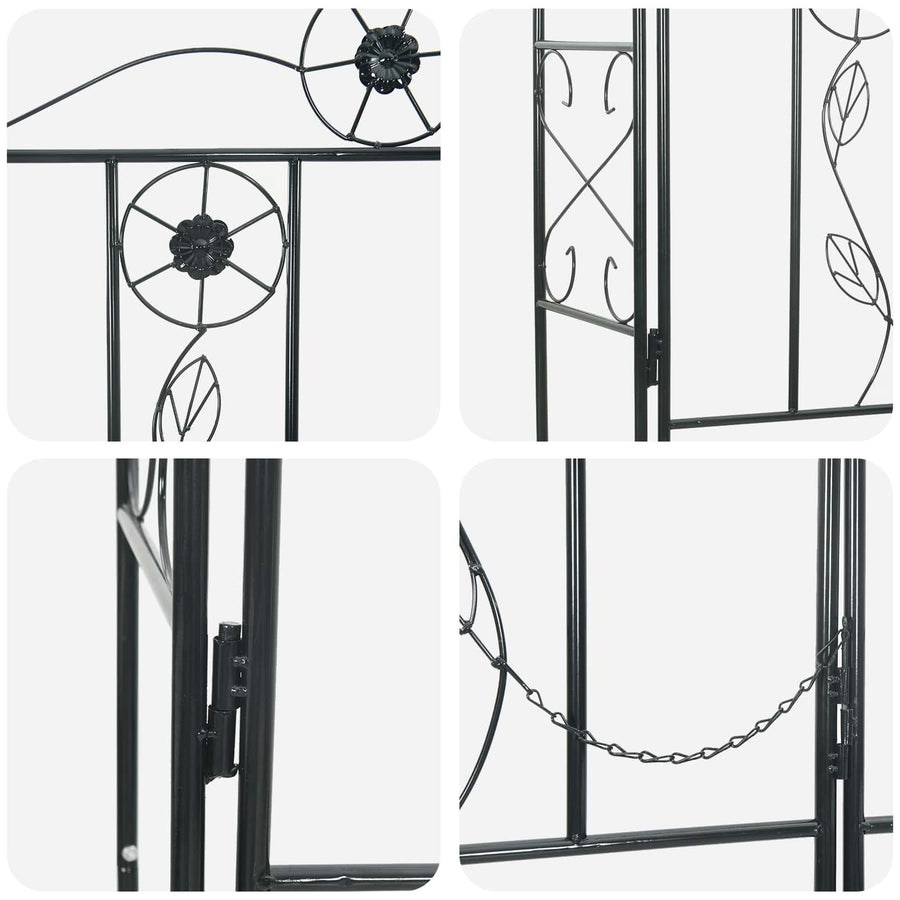 Tuin Boog Effen Zwart