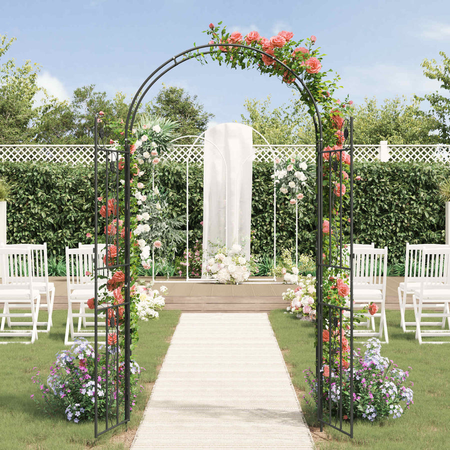Tuin Boog Effen Zwart