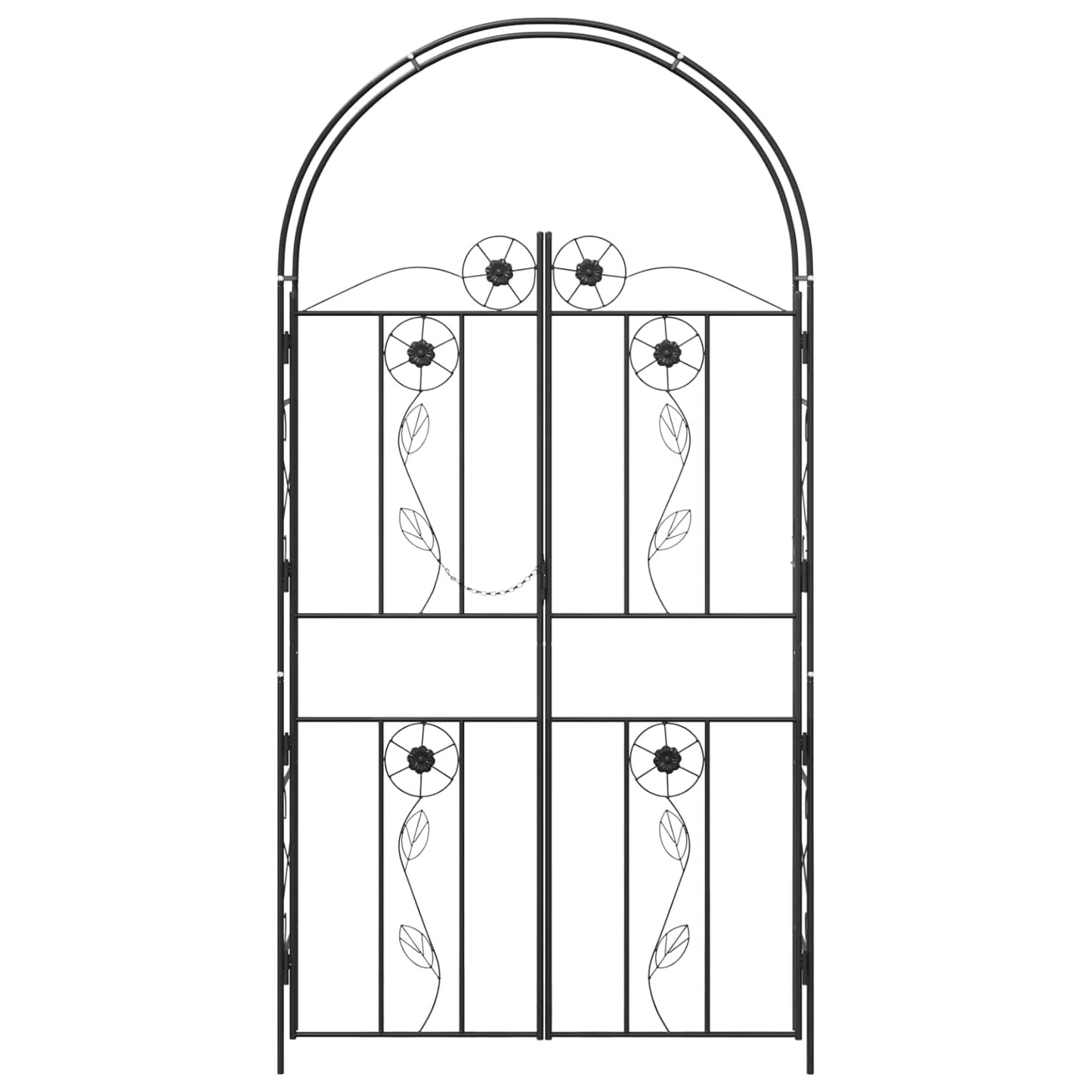 Tuin Boog Effen Zwart