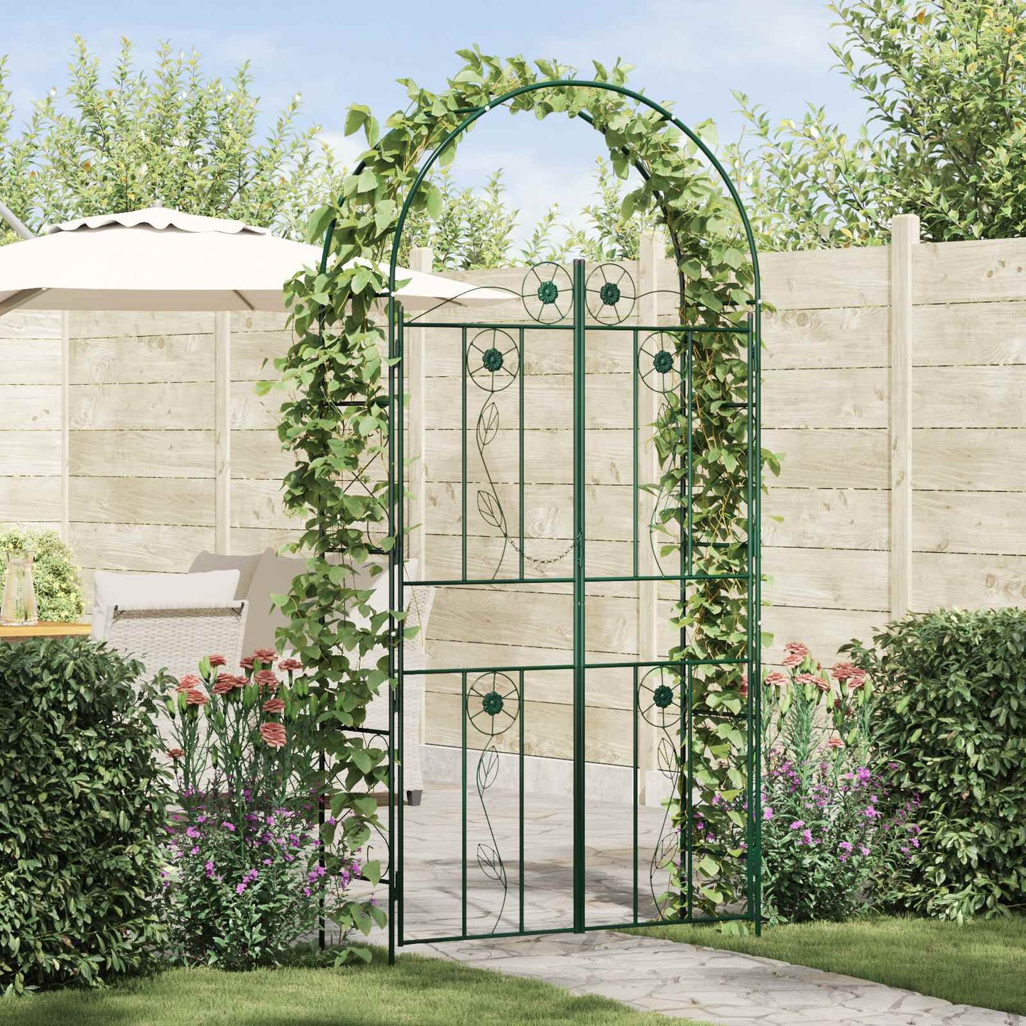 Tuin Boog Effen Groen