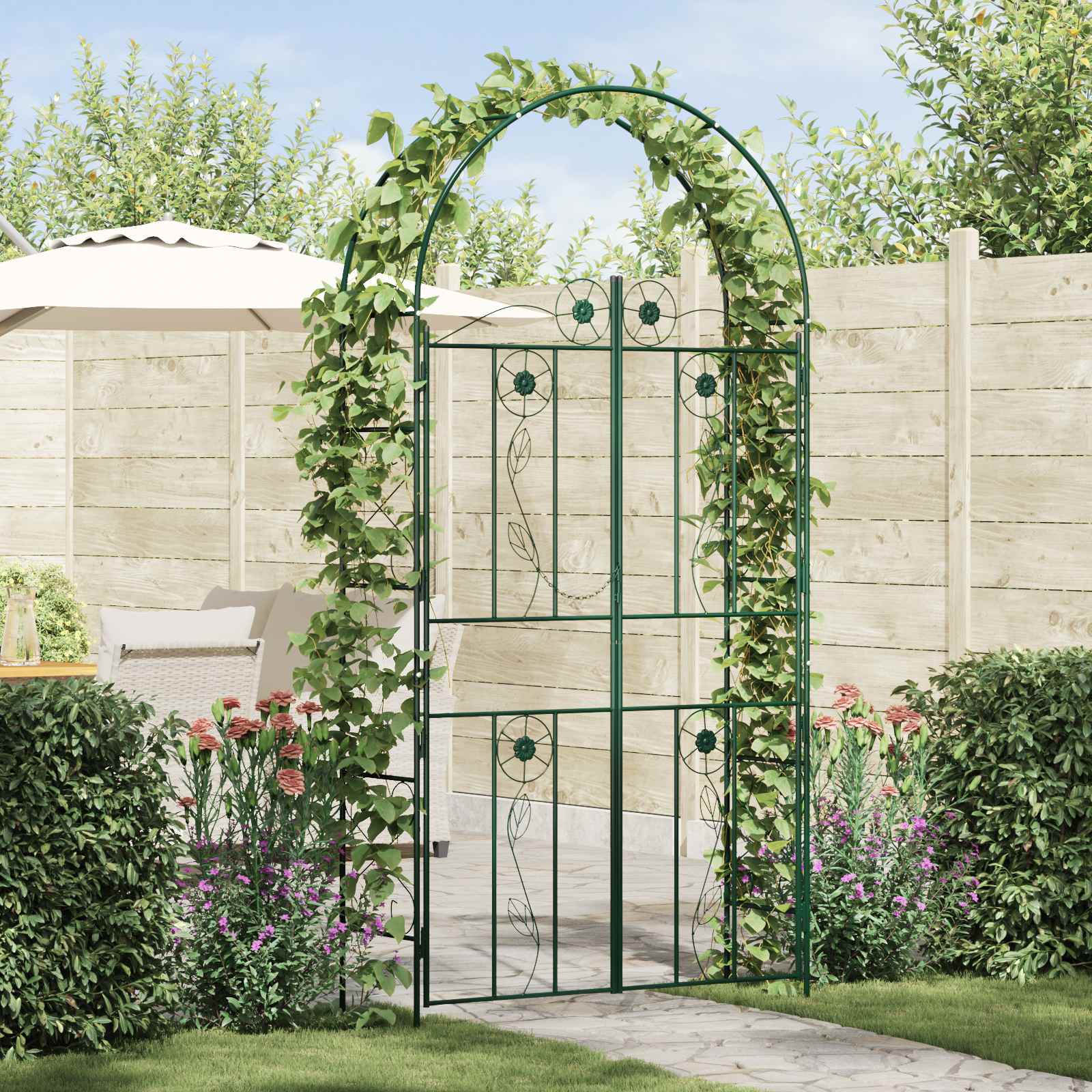 Tuin Boog Effen Groen