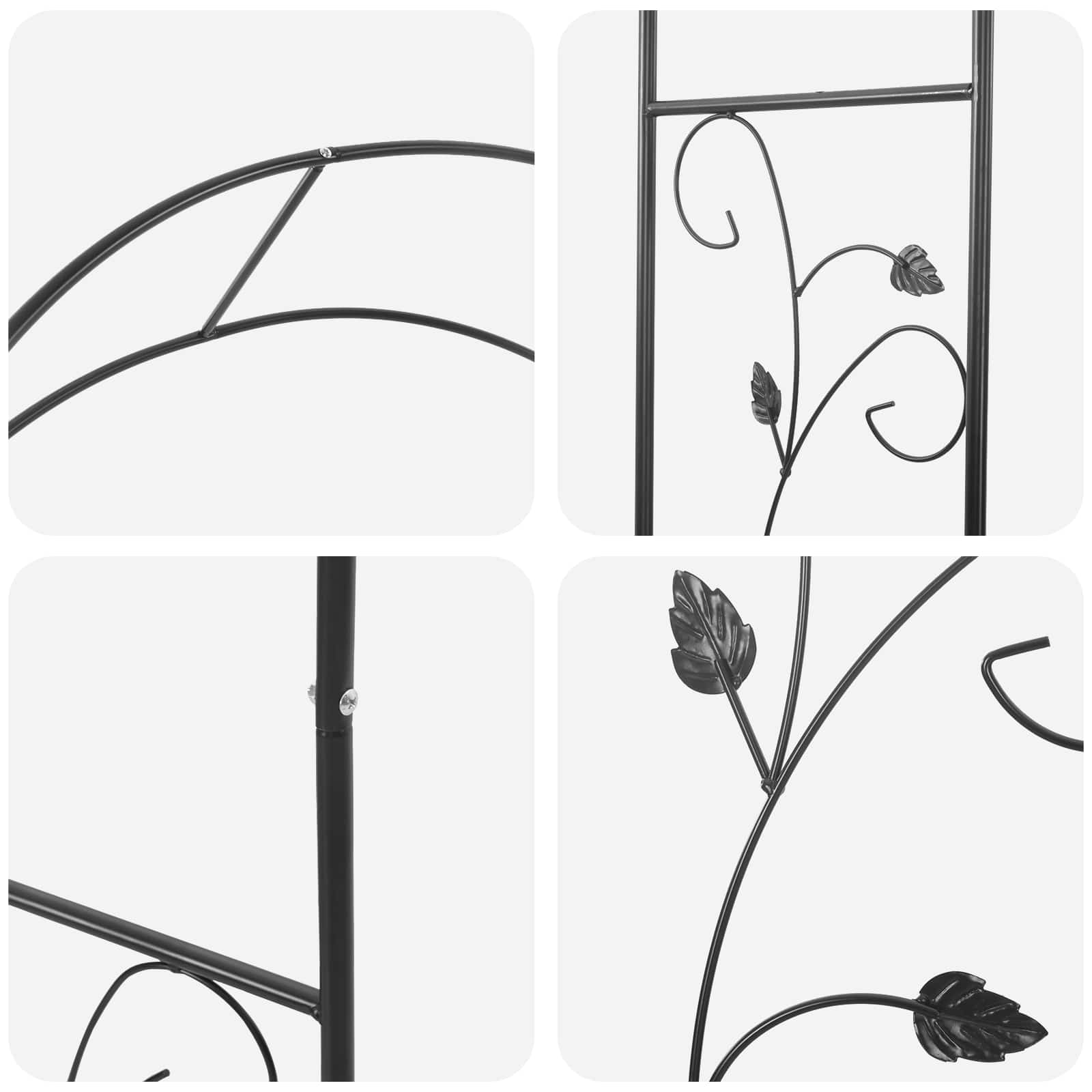 Tuin Boog Bloemen Zwart