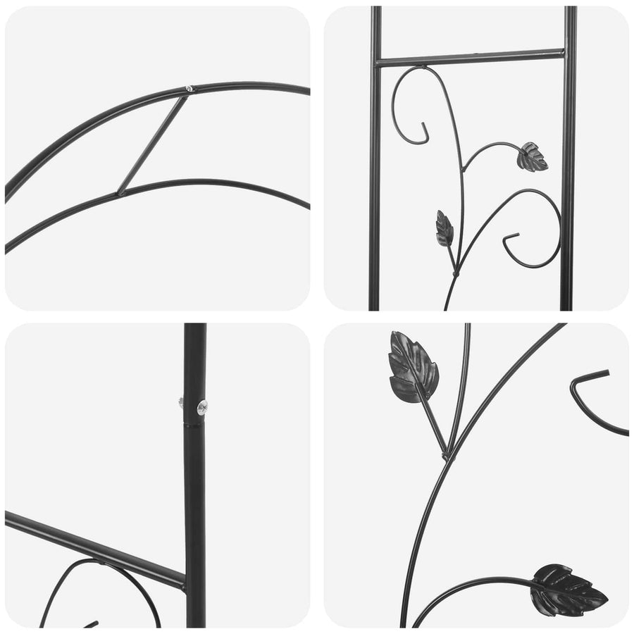 Tuin Boog Bloemen Zwart
