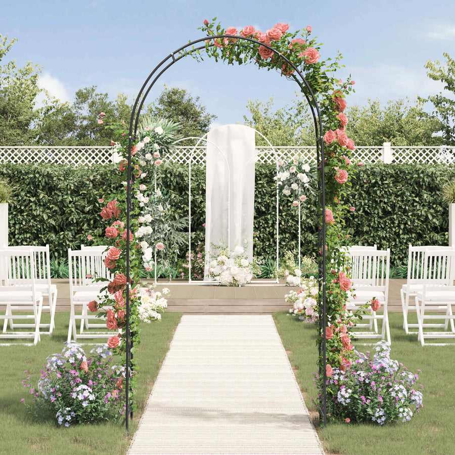 Tuin Boog Bloemen Zwart