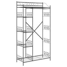 Open Kledingkast met plank Zwart 100 x 43 x 188 cm Staal