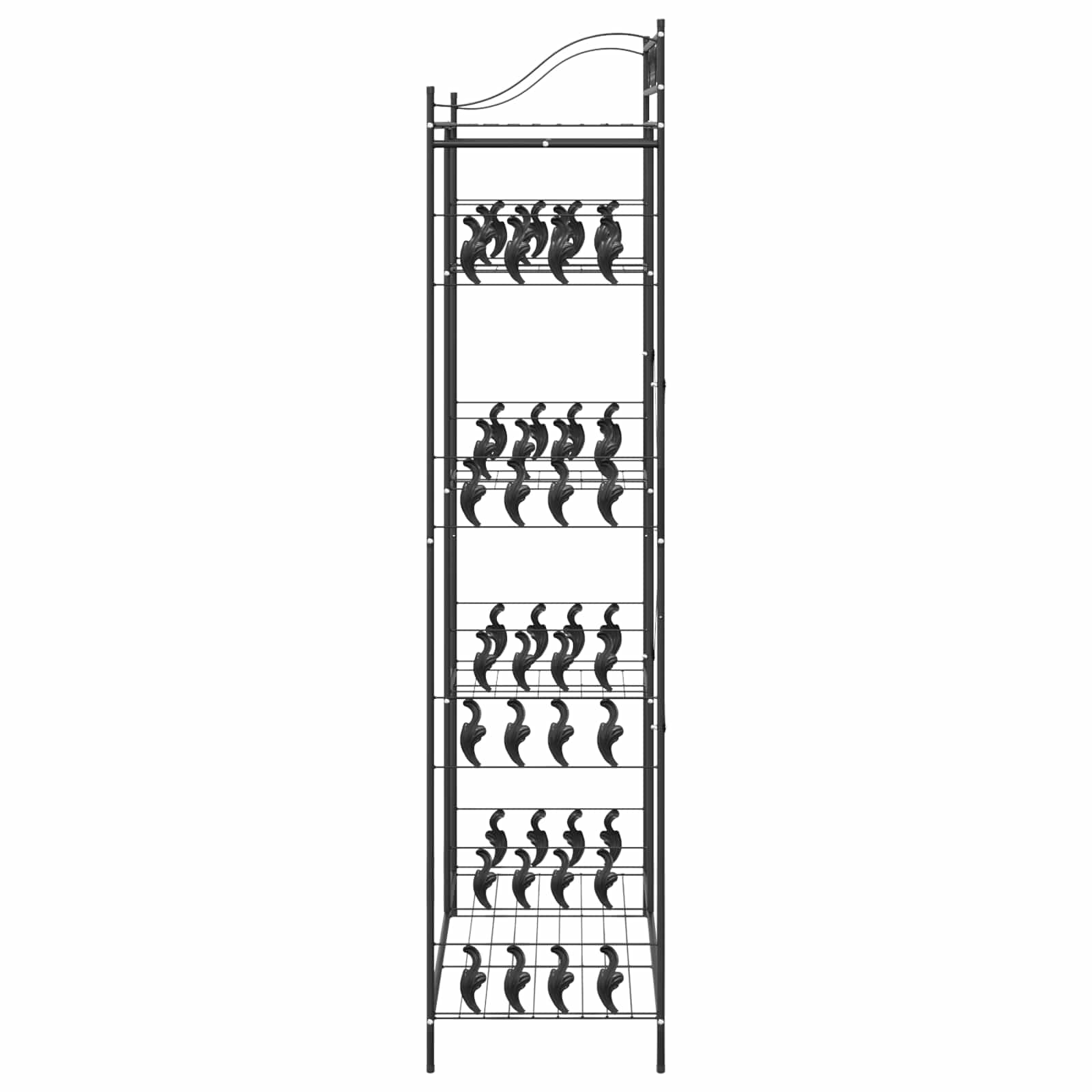 Open Kledingkast met plank Zwart 100 x 43 x 188 cm Staal