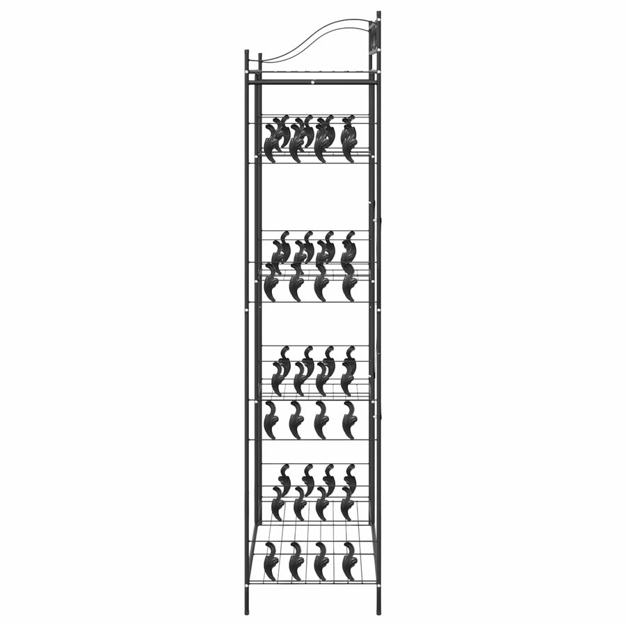 Open Kledingkast met plank Zwart 100 x 43 x 188 cm Staal