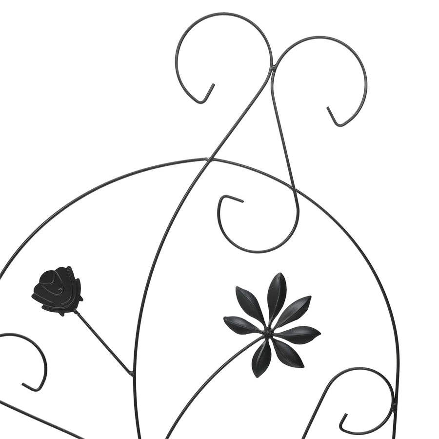 Tuinhek 3 pcs Zwart 112 x 40 cm Staal