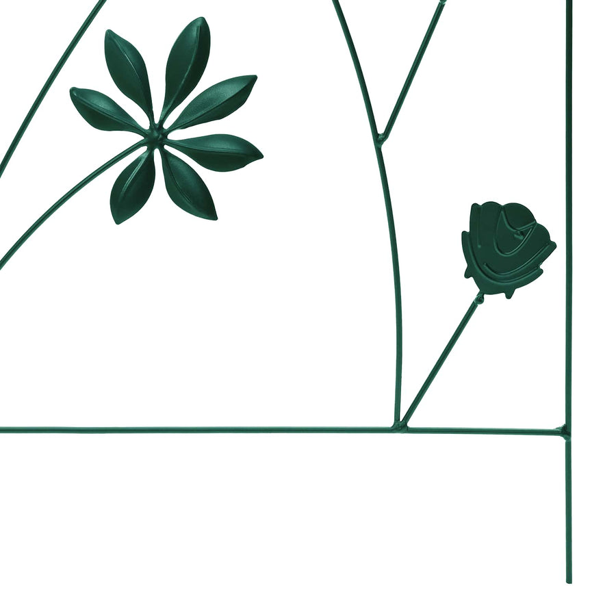 Tuinhek Latwerk 3 pcs Groen 112 x 40 cm Staal
