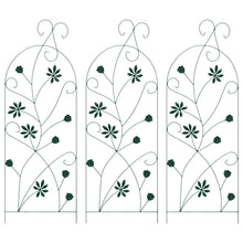 Tuinhek Latwerk 3 pcs Groen 112 x 40 cm Staal