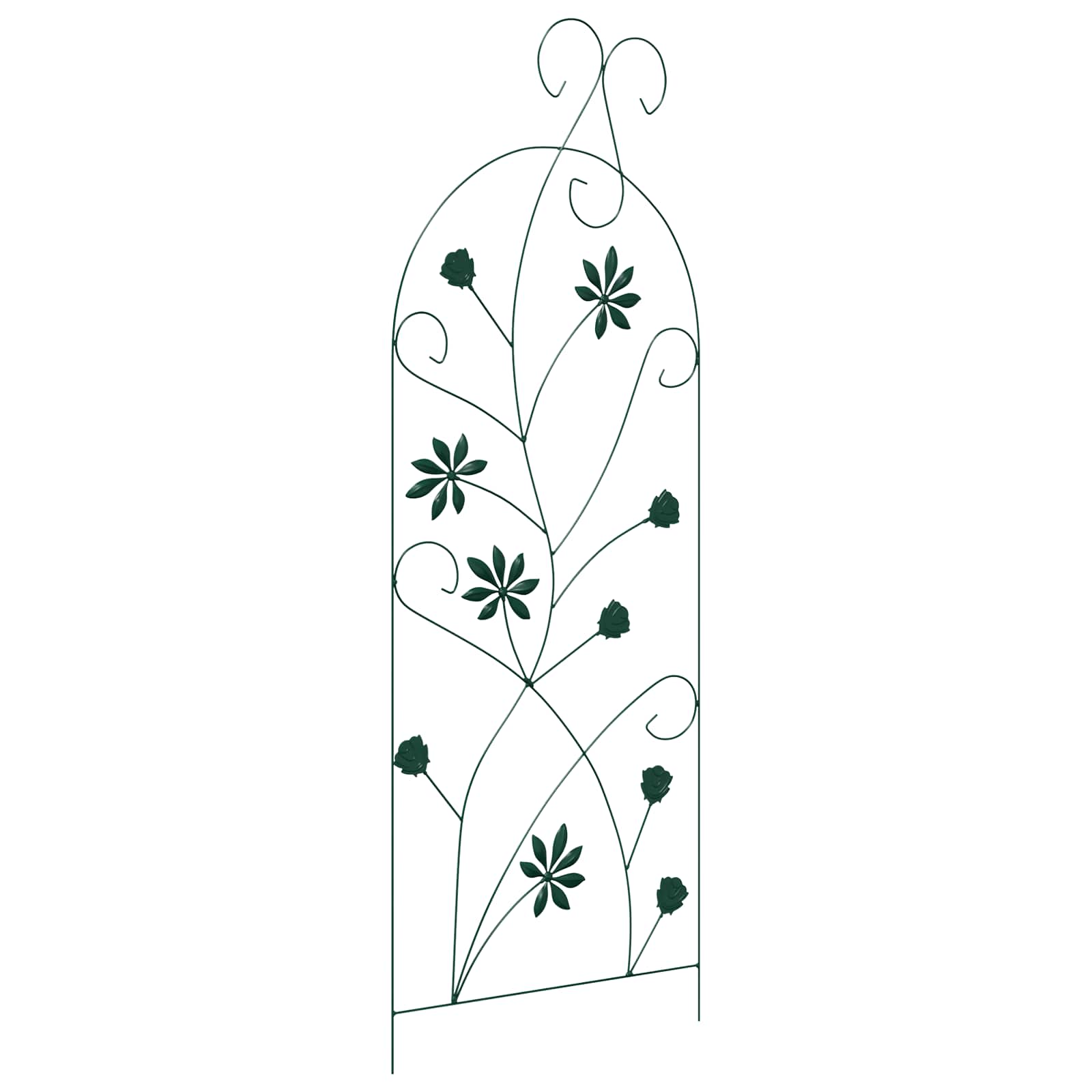 Tuinhek Latwerk 3 pcs Groen 112 x 40 cm Staal